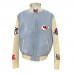 Куртка на кнопках Kansas City Chiefs Jeff Hamilton Wool & Leather Varsity - Light Blue
