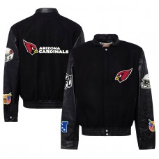 Куртка Arizona Cardinals Jeff Hamilton Wool & Leather Varsity - Black
