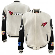 Куртка Arizona Cardinals Jeff Hamilton Wool & Leather Varsity - White