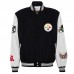 Куртка на кнопках Pittsburgh Steelers Jeff Hamilton Wool & Leather Varsity - Black