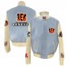 Куртка на кнопках Cincinnati Bengals Jeff Hamilton Wool & Leather Varsity - Light Blue