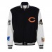 Куртка на кнопках Chicago Bears Jeff Hamilton Black Wool & Leather