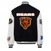 Куртка на кнопках Chicago Bears Jeff Hamilton Black Wool & Leather