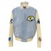 Куртка на кнопках Los Angeles Rams Jeff Hamilton Wool & Leather - Light Blue