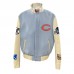 Куртка на кнопках Chicago Bears Jeff Hamilton Wool & Leather - Light Blue