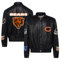 Рубашка Chicago Bears Jeff Hamilton Black Leather Jacket