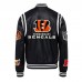 Куртка на кнопках Cincinnati Bengals Jeff Hamilton Vegan Leather - Black