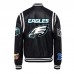 Куртка на кнопках Philadelphia Eagles Jeff Hamilton Vegan Leather - Black