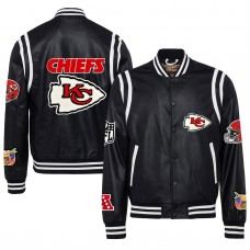 Куртка на кнопках Kansas City Chiefs Jeff Hamilton Vegan Leather - Black