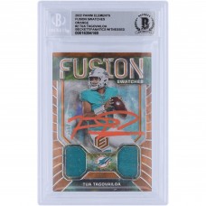 Tua Tagovailoa Miami Dolphins Autographed 2022 Panini Elements Fusion Swatches Relic Orange Ink #FS-2 #/199 Beckett Fanatics Witnessed Authenticated 10 Card