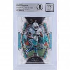Jaylen Waddle Miami Dolphins Autographed 2021 Panini Select Premier Level #148 Beckett Fanatics Witnessed Authenticated 10 Rookie Card