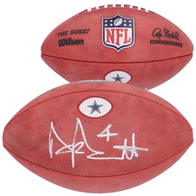 Dak Prescott Dallas Cowboys Autographed Authentic Duke Team Decal Football
