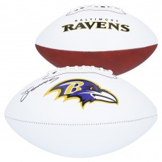 Zay Flowers Baltimore Ravens Autographed Fanatics Authentic Franklin White Panel Football