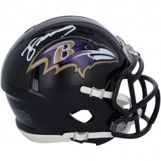 Zay Flowers Baltimore Ravens Autographed Fanatics Authentic Speed Mini Helmet