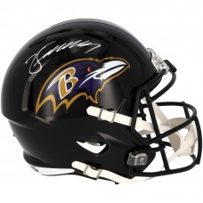 Zay Flowers Baltimore Ravens Autographed Fanatics Authentic Speed Replica Helmet