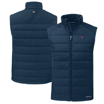 Жилетка Buffalo Bills Cutter & Buck Navy Evoke Hybrid Eco Softshell Recycled Full-Zip