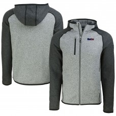 Pittsburgh Steelers Cutter & Buck Heather Gray/Heather Charcoal Americana Mainsail Full-Zip Hooded Jacket