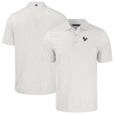 Поло Houston Texans Cutter & Buck  Americana Pike Eco Symmetry Print Stretch Recycled - White