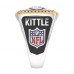 George Kittle San Francisco 49ers 1/2 CTTW Diamond Two-Tone Yellow Gold and Sterling Silver Ring