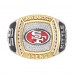George Kittle San Francisco 49ers 1/2 CTTW Diamond Two-Tone Yellow Gold and Sterling Silver Ring