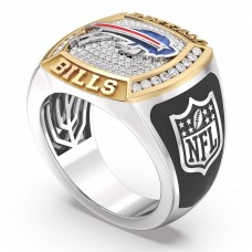 Buffalo Bills 1/2 CTTW Diamond Two-Tone Yellow Gold and Sterling Silver Ring
