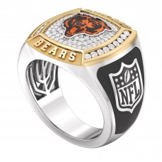 Chicago Bears 1/2 CTTW Diamond Two-Tone Yellow Gold and Sterling Silver Ring