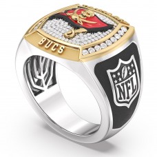 Tampa Bay Buccaneers 1/2 CTTW Diamond Two-Tone Yellow Gold and Sterling Silver Ring Tampa Bay Buccaneers 1/2 CTTW Diamond Two-Tone Yellow Gold and Sterling Silver Ring