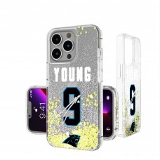 Carolina Panthers Bryce Young Keyscaper iPhone Glitter Phone Case