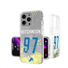 Detroit Lions Aidan Hutchinson Keyscaper iPhone Glitter Phone Case