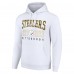 Unisex Pittsburgh Steelers Starter White Throwback Logo Pullover Hoodie