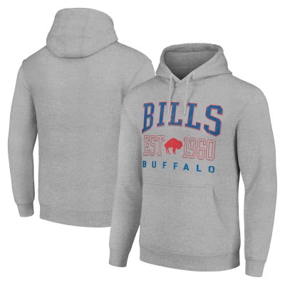 Толстовка Buffalo Bills Starter Throwback Logo - Heather Gray