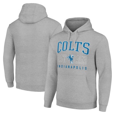 Толстовка Indianapolis Colts Starter Unisex Throwback Logo - Heather Gray