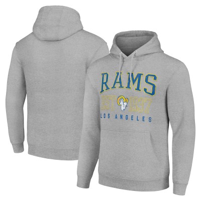 Толстовка Los Angeles Rams Starter Unisex Throwback Logo - Heather Gray