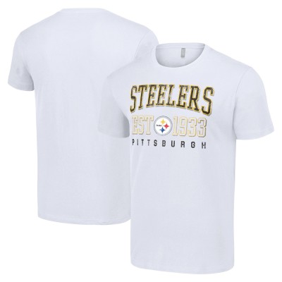 Pittsburgh Steelers Starter White Throwback Logo T-Shirt