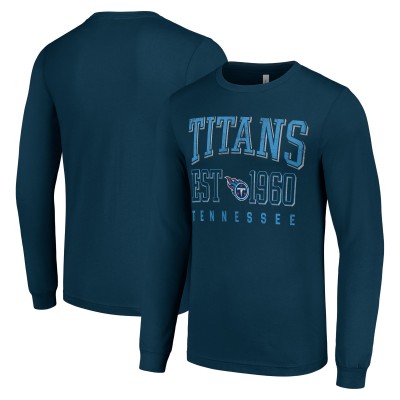 Футболка с длинным рукавом Tennessee Titans Starter Throwback Logo - Navy