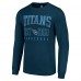 Футболка с длинным рукавом Tennessee Titans Starter Throwback Logo - Navy