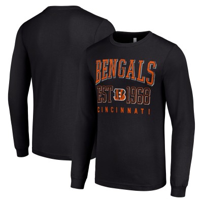 Футболка с длинным рукавом Cincinnati Bengals Starter Throwback Logo - Black