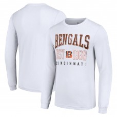 Футболка с длинным рукавом Cincinnati Bengals Starter Throwback Logo - White Футболка с длинным рукавом Cincinnati Bengals Starter Throwback Logo - White