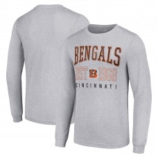 Футболка с длинным рукавом Cincinnati Bengals Starter Throwback Logo - Heather Gray Футболка с длинным рукавом Cincinnati Bengals Starter Throwback Logo - Heather Gray
