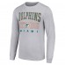 Футболка с длинным рукавом Miami Dolphins Starter Throwback Logo - Heather Gray