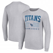 Футболка с длинным рукавом Tennessee Titans Starter Throwback Logo - Heather Gray