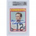 Roger Staubach Dallas Cowboys Autographed 1972 Topps #200 Beckett Fanatics Witnessed Authenticated Rookie Card with Captain America Inscription Roger Staubach Dallas Cowboys Autographed 1972 Topps #200 Beckett Fanatics Witnessed Authenticated Rookie Card with Captain America Inscription
