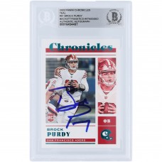 Brock Purdy San Francisco 49ers Autographed 2022 Panini Chronicles Teal #41 Beckett Fanatics Witnessed Authenticated Rookie Card