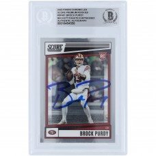 Brock Purdy San Francisco 49ers Autographed 2022 Panini Chronicles Score Premium Rookies #SP-401 Beckett Fanatics Witnessed Authenticated Rookie Card