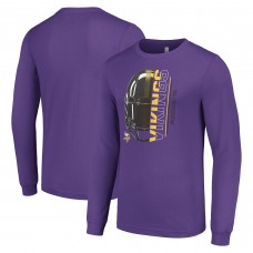 Футболка с длинным рукавом Minnesota Vikings Starter Half Helmet Logo - Purple