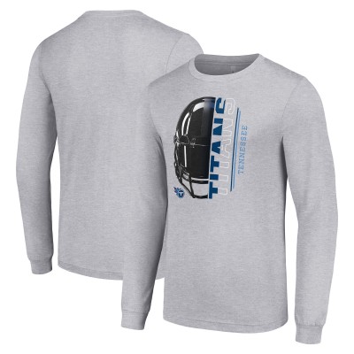 Футболка Tennessee Titans Starter Half Helmet Logo Long Sleeve Heathered - Heather Gray