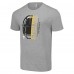 Pittsburgh Steelers Starter Heather Gray Half Helmet Logo T-Shirt