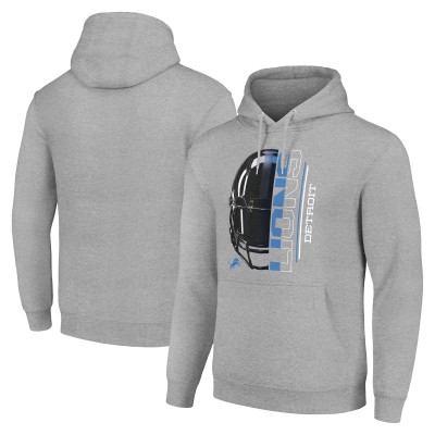 Толстовка Detroit Lions Starter Unisex Half Helmet Logo - Heather Gray