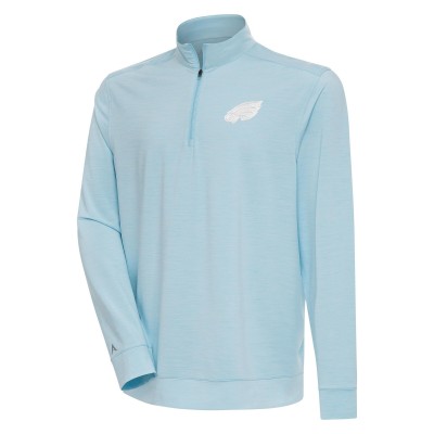 Кофта на короткой молнии Philadelphia Eagles Antigua Bright - Powder Blue