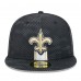 Бейсболка New Orleans Saints New Era Black 2024 Sideline 59FIFTY Fitted